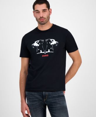 Hugo Boss - Men's Dobero Short Sleeve Crewneck Doberman Graphic T-Shirt