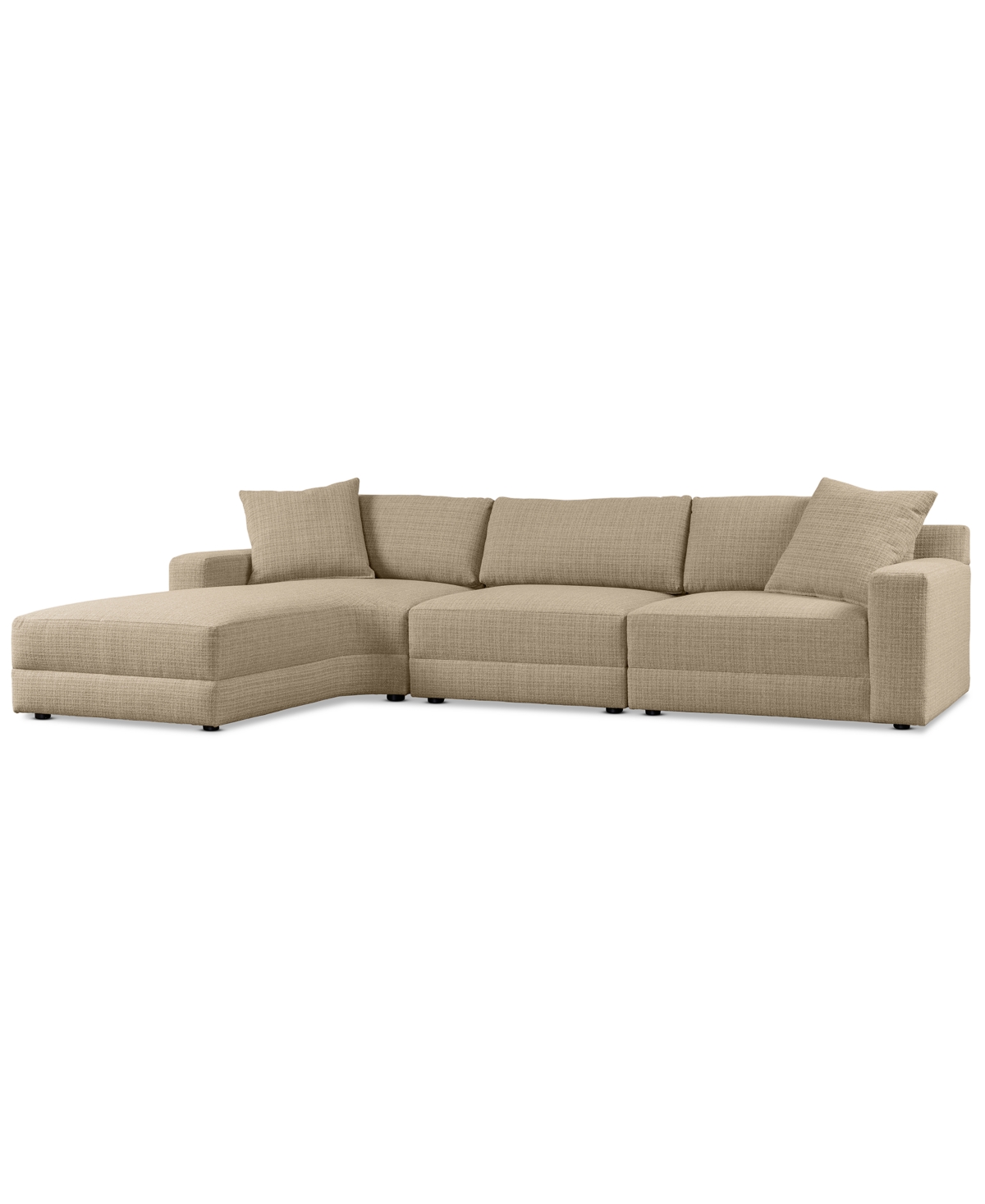 Macy's Mayela 3-pc. Fabric Chaise Sectional, Exclusively At