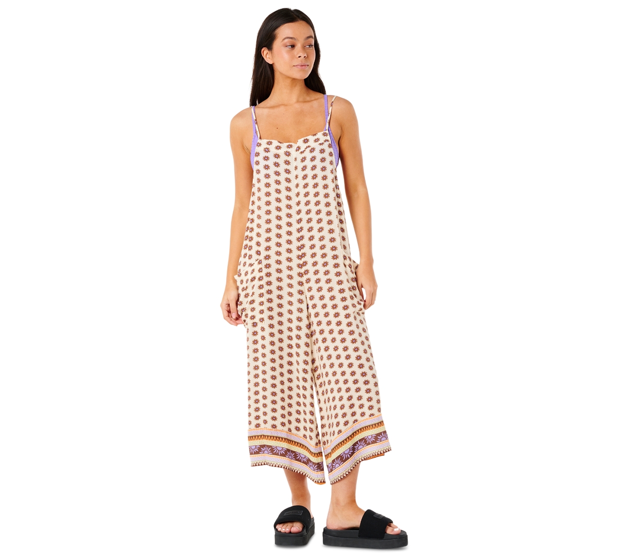 Rip Curl Juniors' Cala Nights Wide-Leg Jumpsuit - Multi