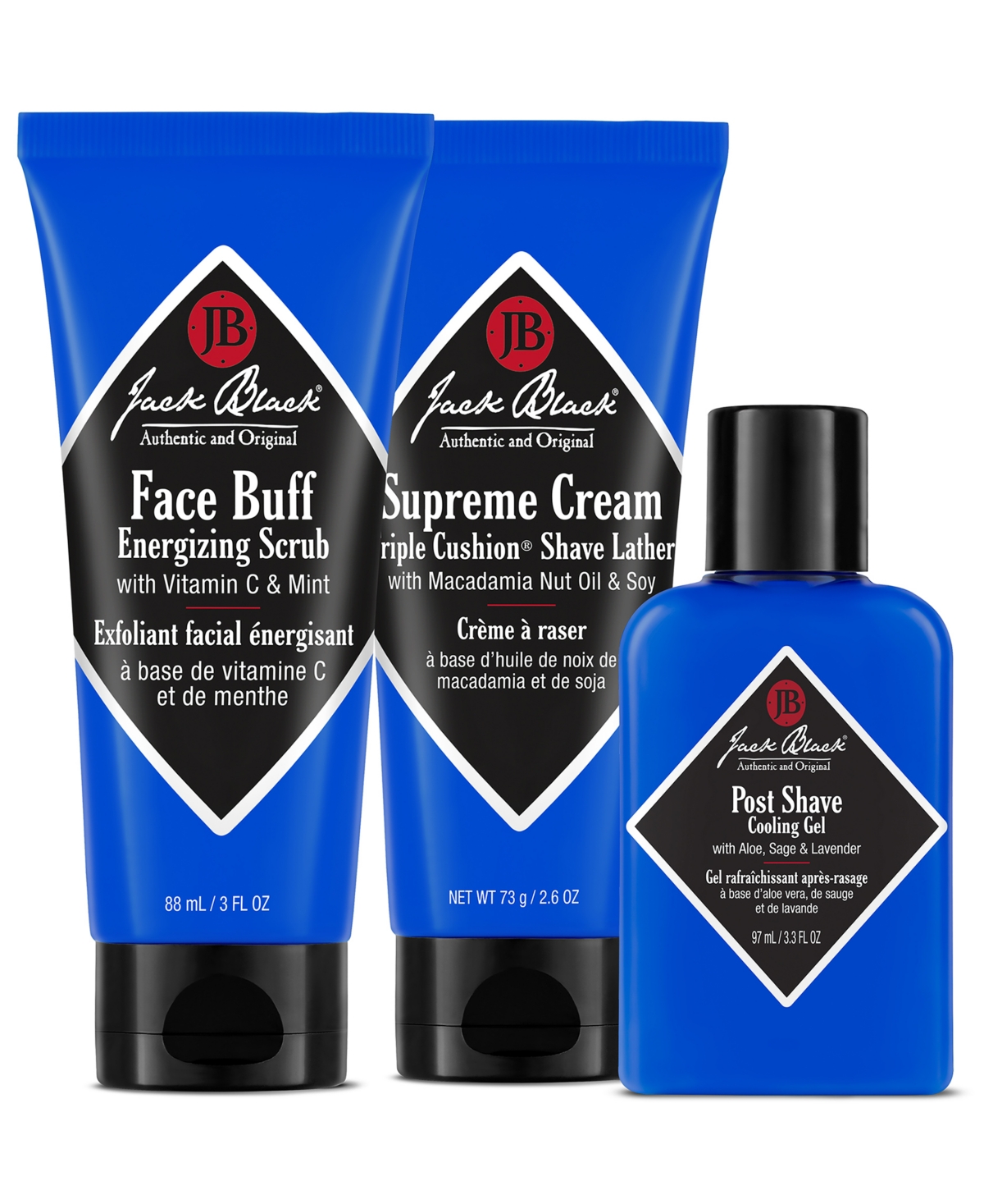 JACK BLACK 3-PC. THREE YOU NEED SHAVE ESSENTIALS SET 