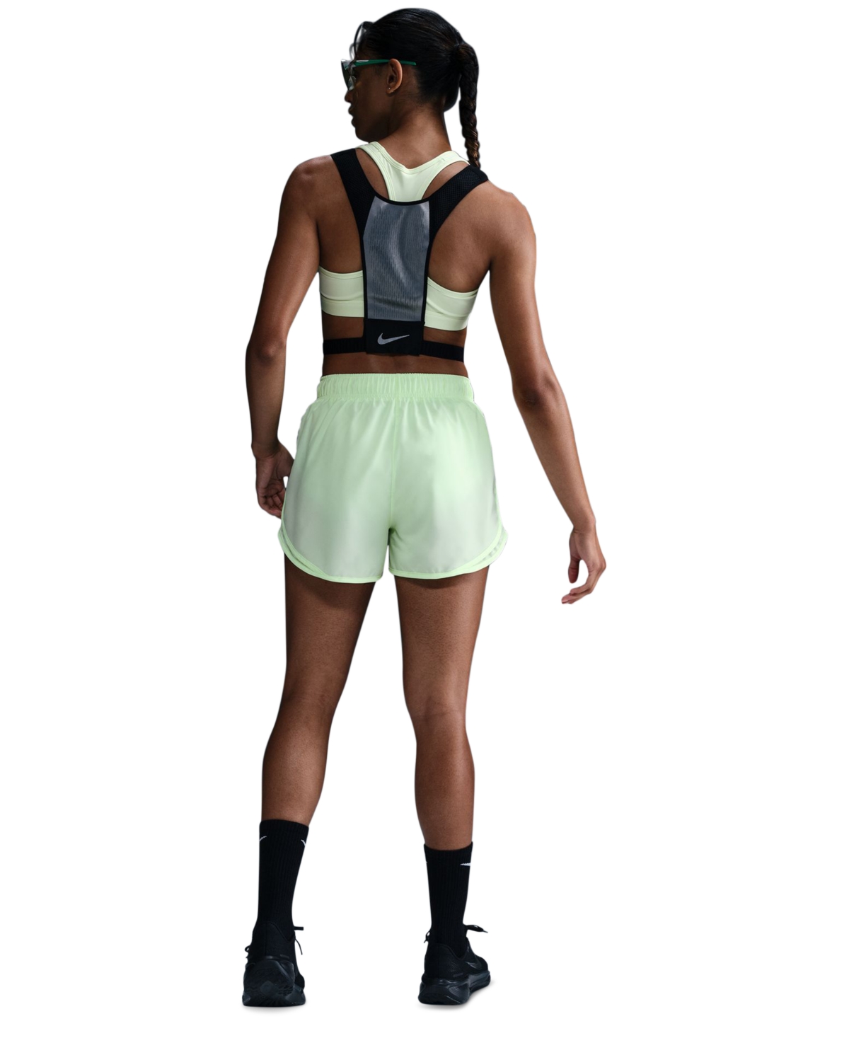 Nike Women's Tempo Dri-fit Mid-rise Brief-lined Running Shorts In Green