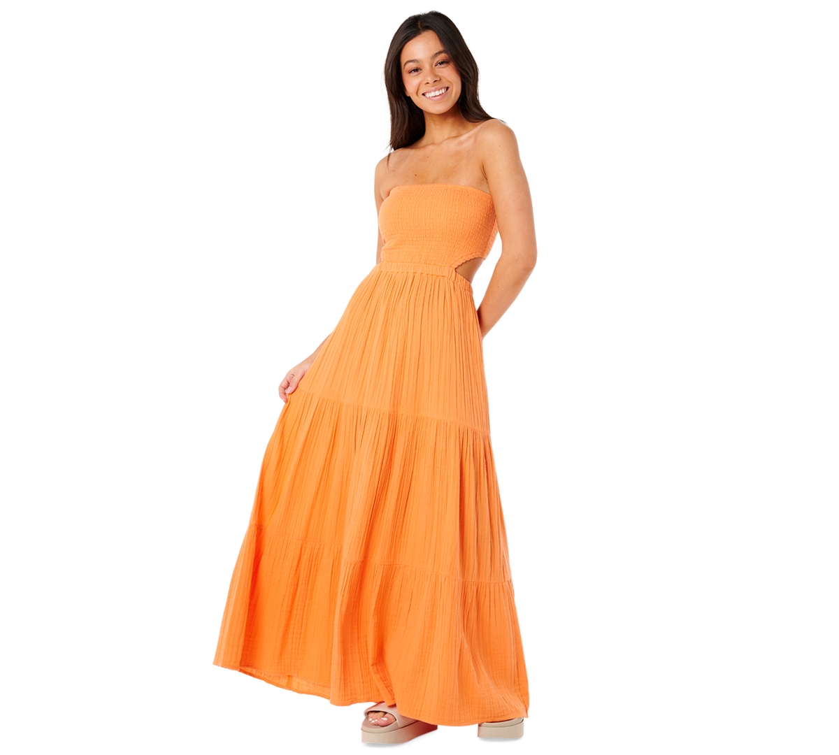Rip Curl Premium Surf Strapless Cutout Maxi Dress