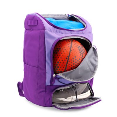 Athlete Backpack with Shoe Compartment Bat Holders and Night Visibility