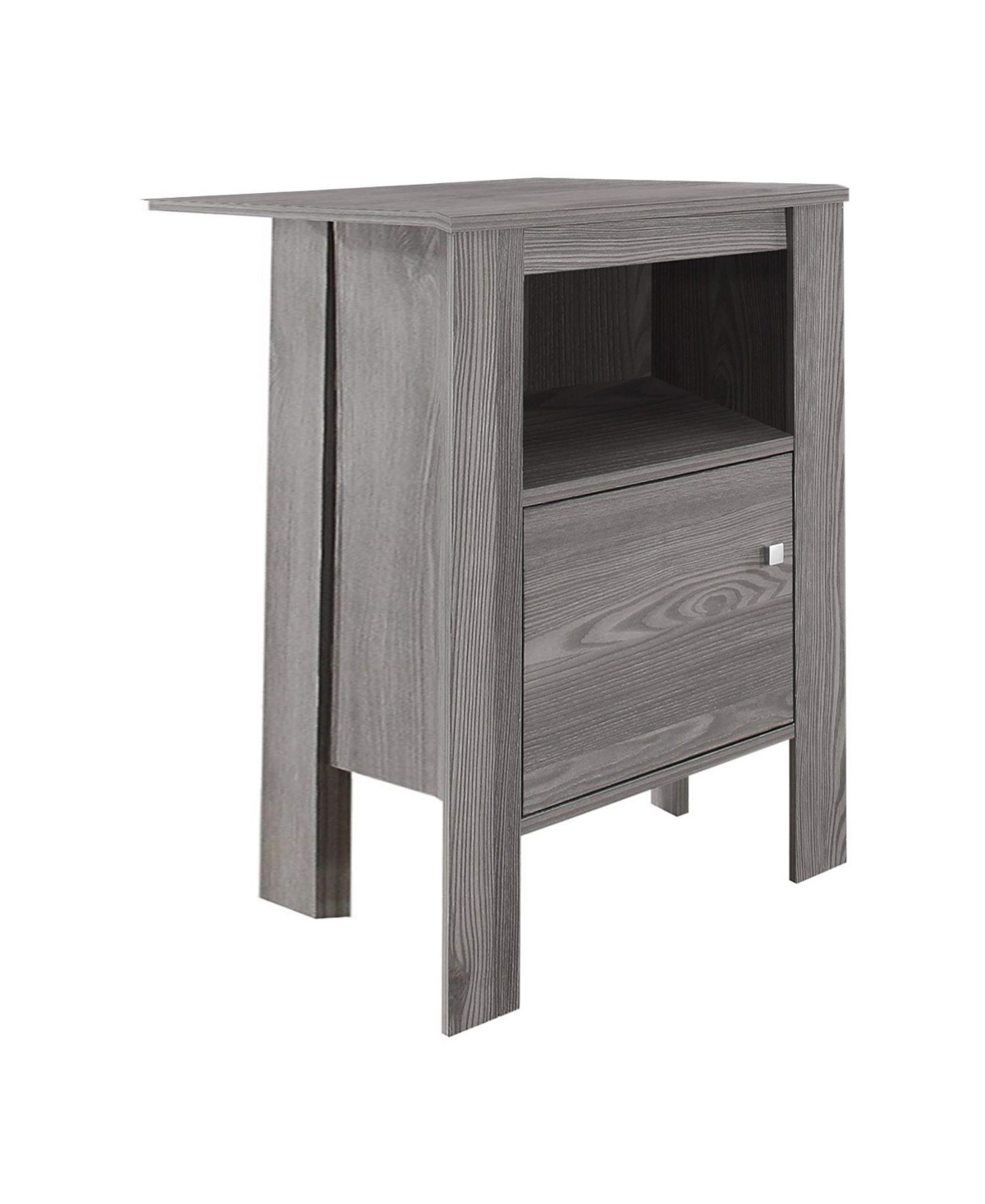 Modern Wood End Table with Bottom Shelf – Space-Saving Design