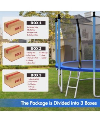 Outdoor Trampoline with Safety Closure Net