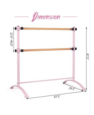 4 Foot Portable Freestanding Double Ballet Barre