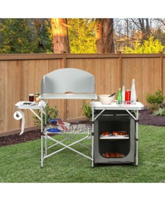 Folding Outdoor Camping Table Portable BBQ Grill Table w/ Storage Bag