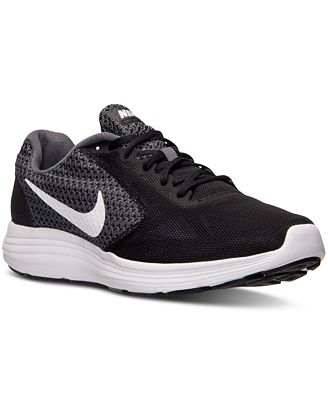 nike men's revolution 3 grey running shoes