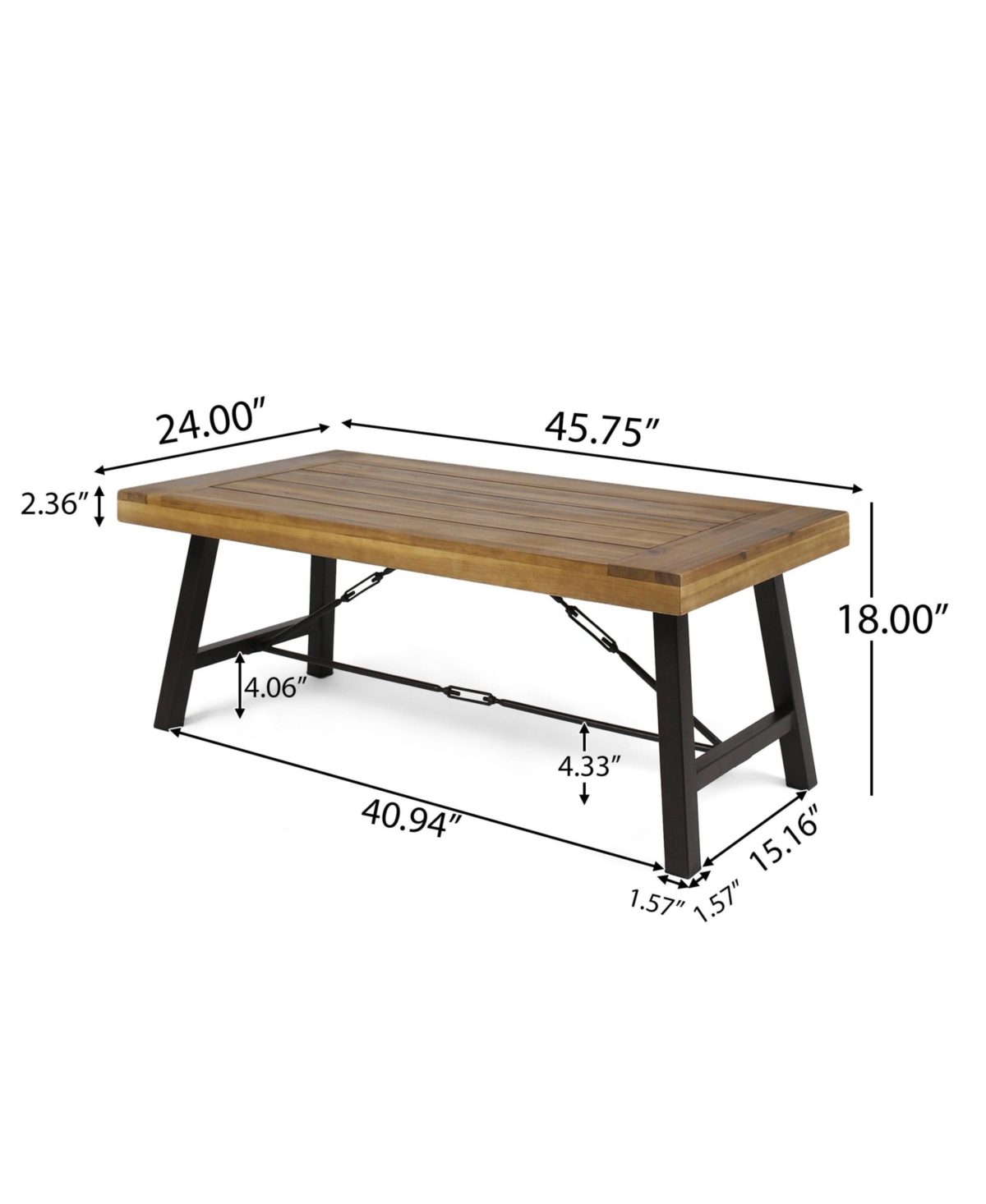 Outdoor Acacia Wood Coffee Table