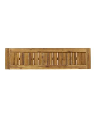 60 inches Natural Acacia Wood Bench for Outdoor Comfort, Classic Slat Design for Relaxing in Your Backyard or Patio