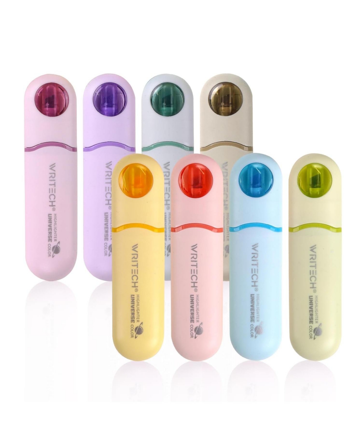 Aesthetic Chisel Tip Highlighters 8CT - Multicolor