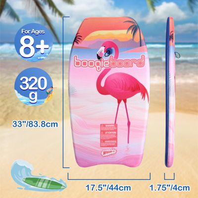 33" Body Board Lightweight with Wrist Leash Fiberclad Cover Phuzion Core, 2 Pack