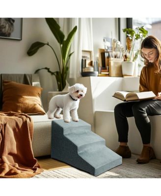 3-Step Non-Slip Sponge Dog Stairs for Small Dogs