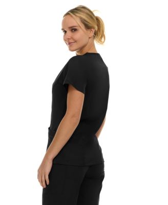 Women's Eleanor 3-Pocket Stretch V-Neck Scrub Top Shocking Pink Medium