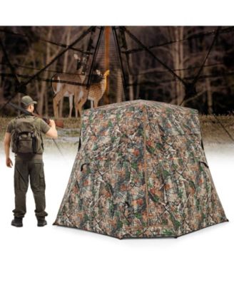 360° One Way See Through Ground Hunting Blind for Deer and Turkey Hunting