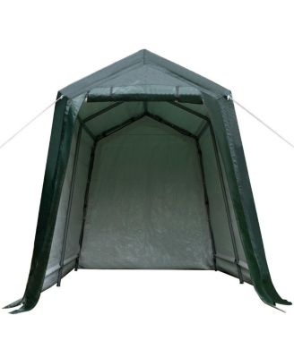 Outdoor Carport Shed with Sidewalls and Waterproof Ripstop Cover