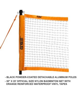 Professional Badminton Set, Outdoor Sports Net Game Set with Badminton Net, 4 Badminton Rackets, 3 Shuttlecocks, Boundary Line. Great for Backyards, Parks, Beach, Lawn