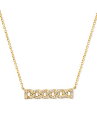 Le Vian - Diamond Chain Link Bar Adjustable 18" Pendant Necklace (1/2 ct. t.w.) in 14k Gold