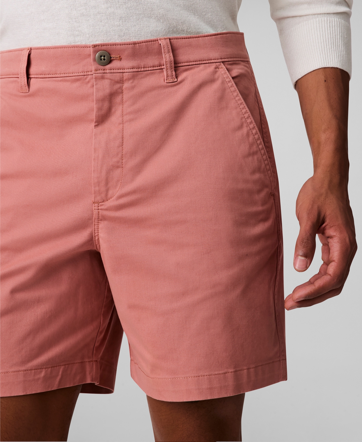 Calvin Klein Men's Slim Fit Cotton 7" Chino Shorts In Pink