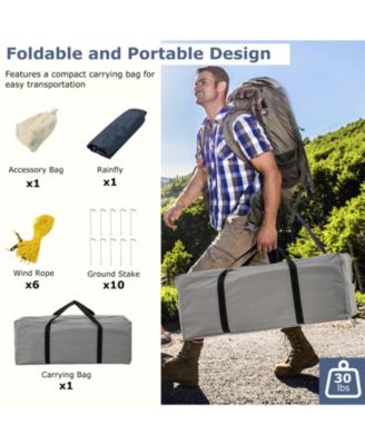 8-10 Person Camping Tent with Double Rooms and 2 Doors