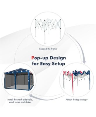 10 x 10 Feet Pop-up Canopy Tent Gazebo Canopy for Outdoor