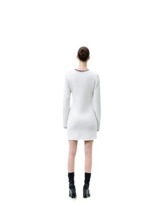 Women's Scarlett Contrast Stitch Wool Mini Dress