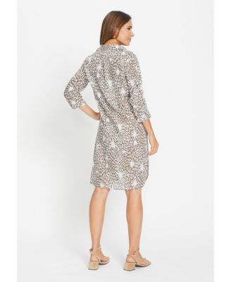 Women's Tropic Mixed Print Shirt Dress
