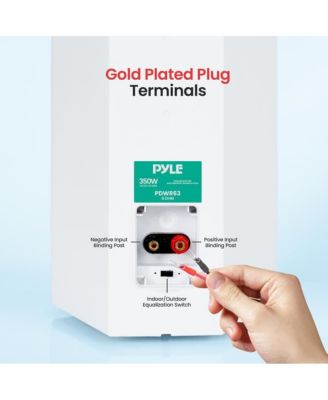 PDWR63 6.5" Indoor/Outdoor Waterproof Wall Mount Speakers - 350W, White, Pair