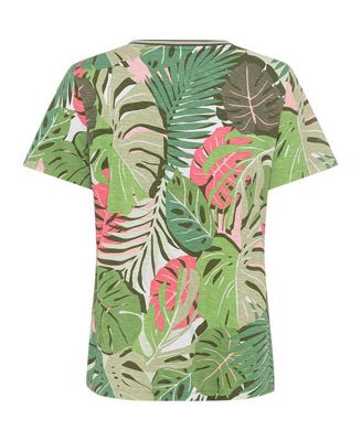 Women's Abstract Palm Print T-Shirt