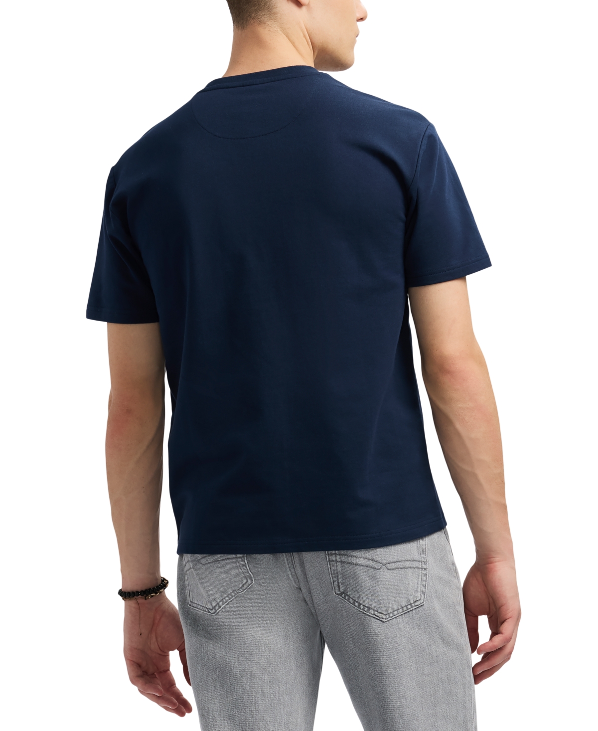 Buffalo David Bitton Men's Tomba Short Sleeve Crewneck Raised Logo Graphic T-shirt In Blue