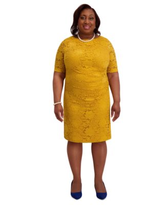 Women's Lace-Sleeve Sheath Dress, Regular & Plus Sizes