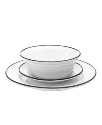 Bistro Black Band 16 Pc. Dinnerware Set, Service for 4