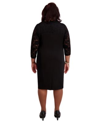 Women's Lace-Sleeve Sheath Dress, Regular & Plus Sizes 
