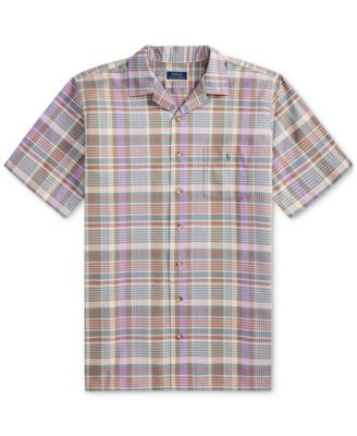 Men's Big & Tall Plaid Oxford Camp Shirt
