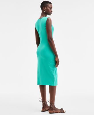 Women's Knot-Front Knit Midi Dress