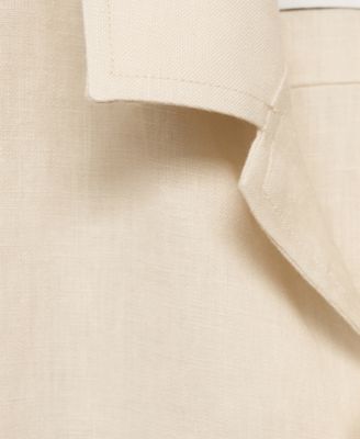 Men's Linen Bowling-Collar Shirt