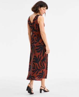 Women's Double V-Neck Sleeveless Midi Dress, Exclusively at Macy's