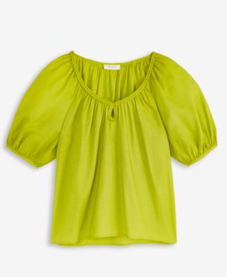 Women's Elbow Sleeve Braided-Trim Top, Exclusively at Macy's