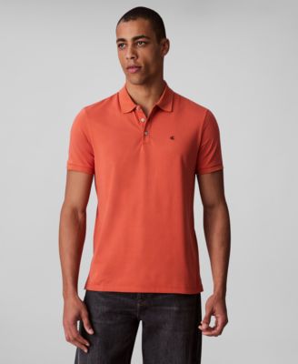 Men's Regular-Fit Smooth Cotton Monogram Logo Polo Shirt