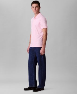 Men's Regular-Fit Smooth Cotton Monogram Logo Polo Shirt