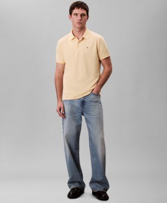 Men's Regular-Fit Smooth Cotton Monogram Logo Polo Shirt