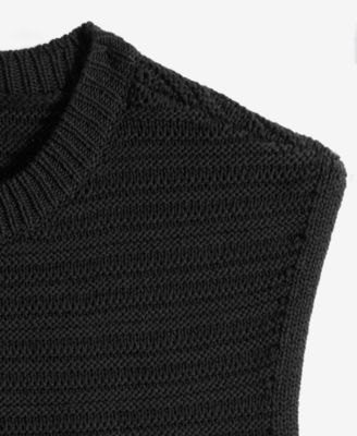 Women's Textured-Stitch Sleeveless Sweater, Exclusively at Macy's