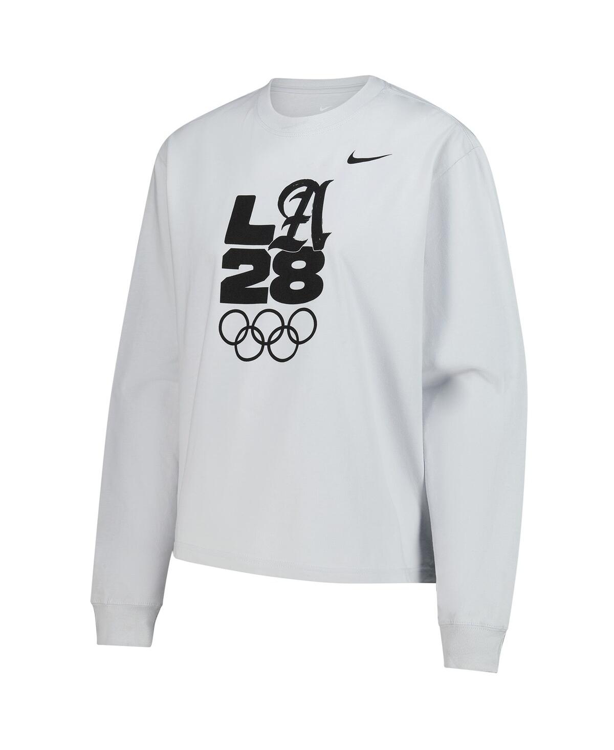 Nike Women'sâ Gray La28 Summer Olympics Boxy Long Sleeve T-shirt