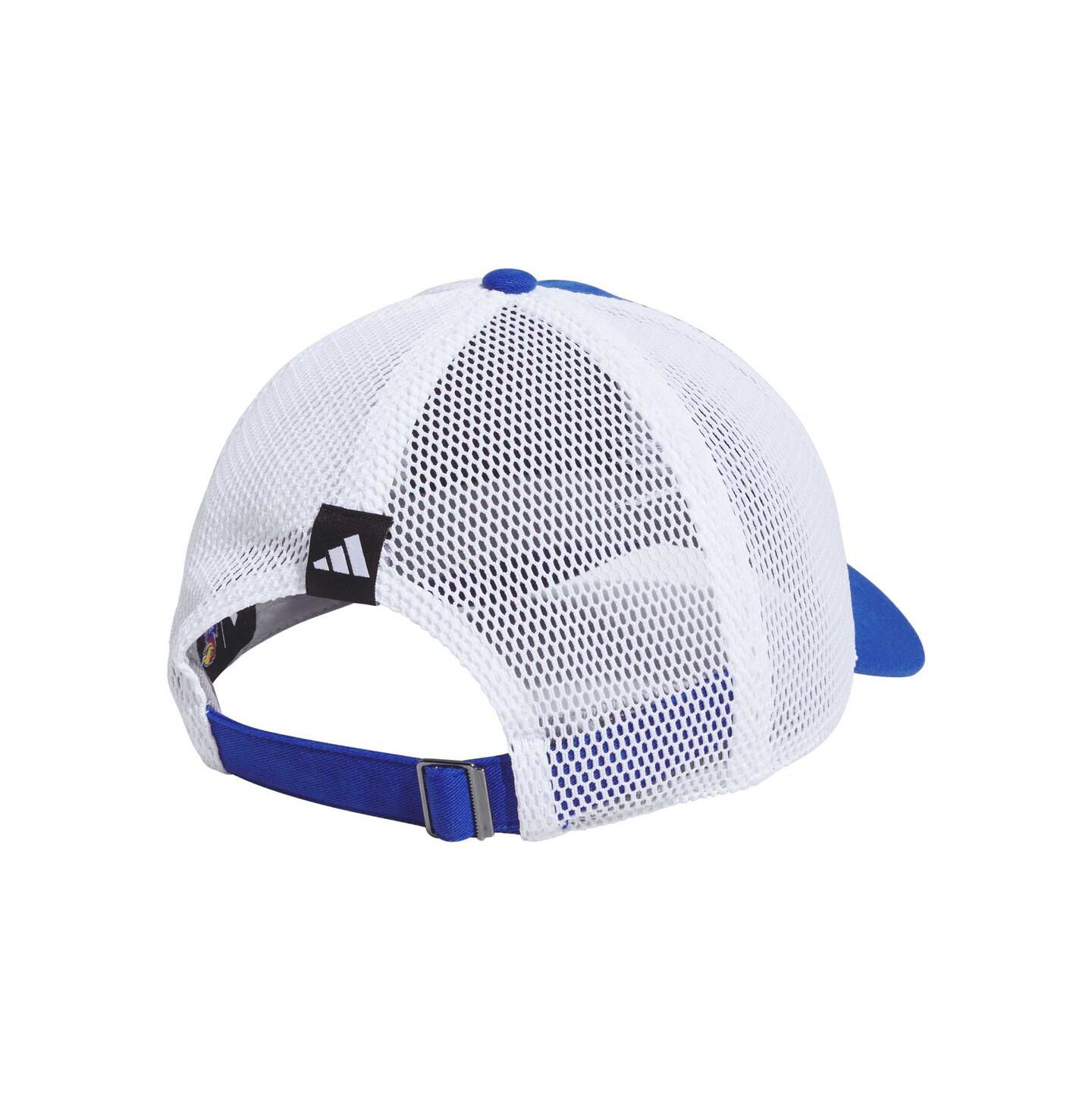 Мужская кепка adidas Royal Kansas Jayhawks Mascot Slouch Trucker Adjustable Hat — фото 3