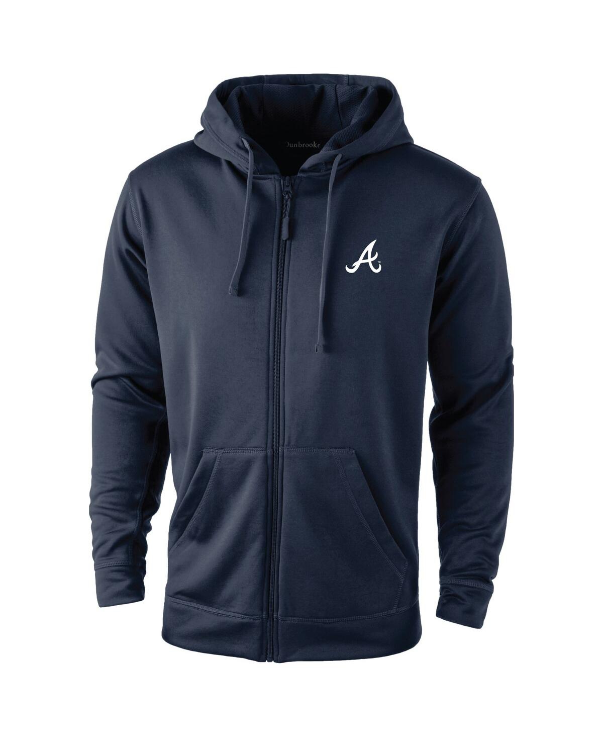 DUNBROOKE MEN'S NAVY ATLANTA BRAVES TROPHY FULL-ZIP HOODIE 
