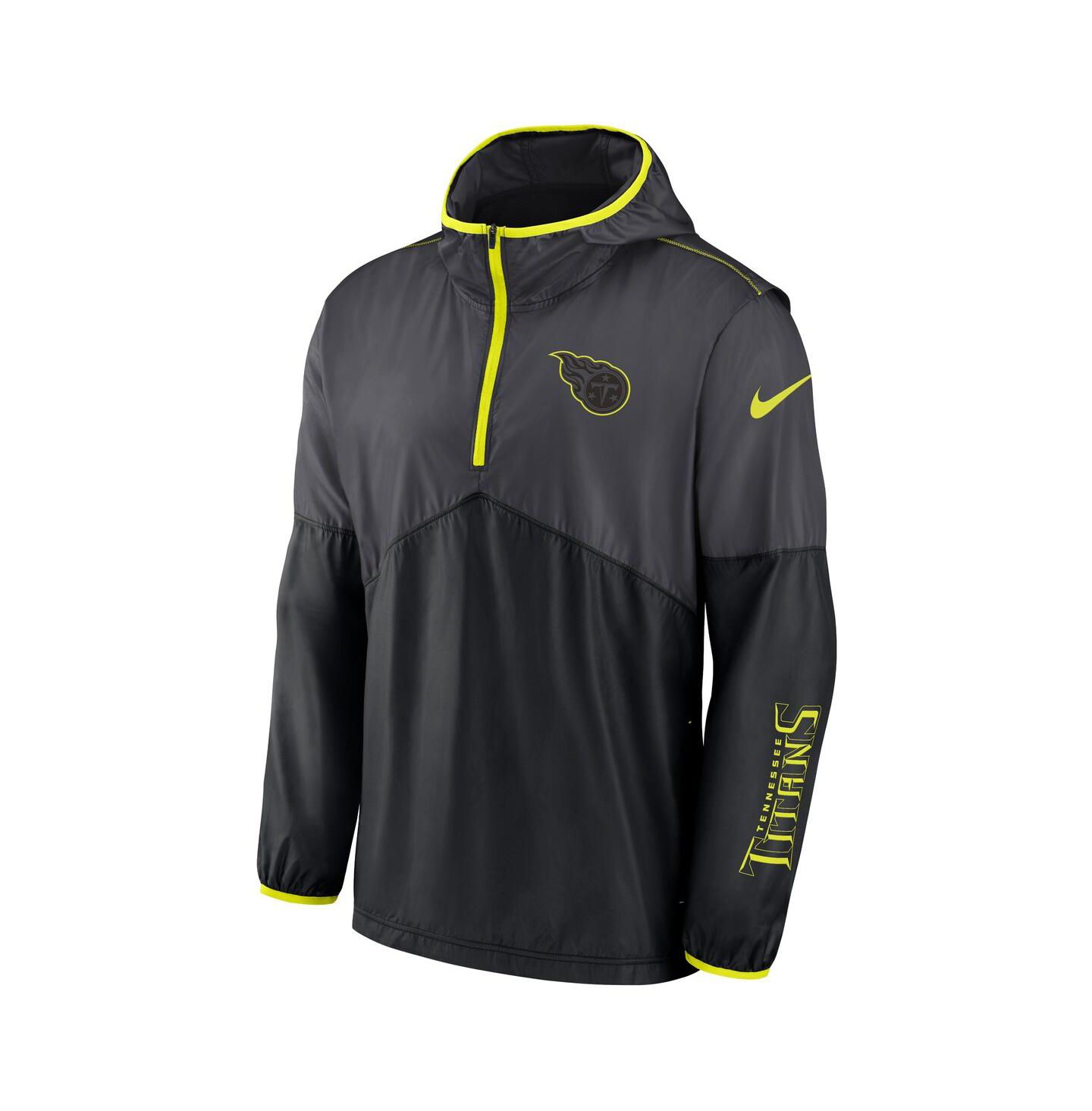 Мужская куртка Nike Anthracite Tennessee Titans Volt Half-Zip — фото 2
