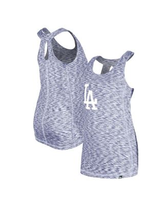 New Era - Women's Royal Los Angeles Dodgers Space Dye Keyhole Back Tank Top