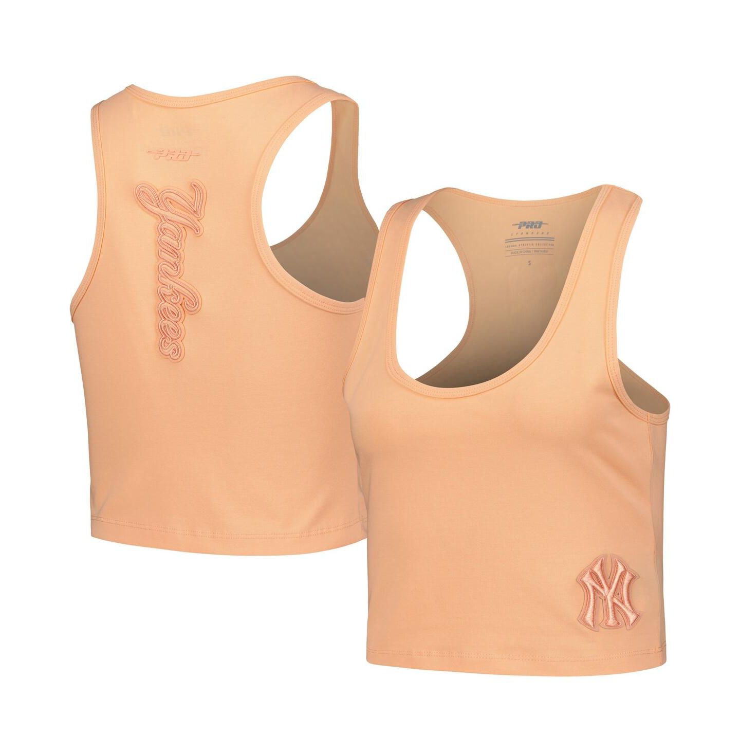 Женский топ Pro Standard Orange New York Yankees Neutral Fitted Racerback — фото 1
