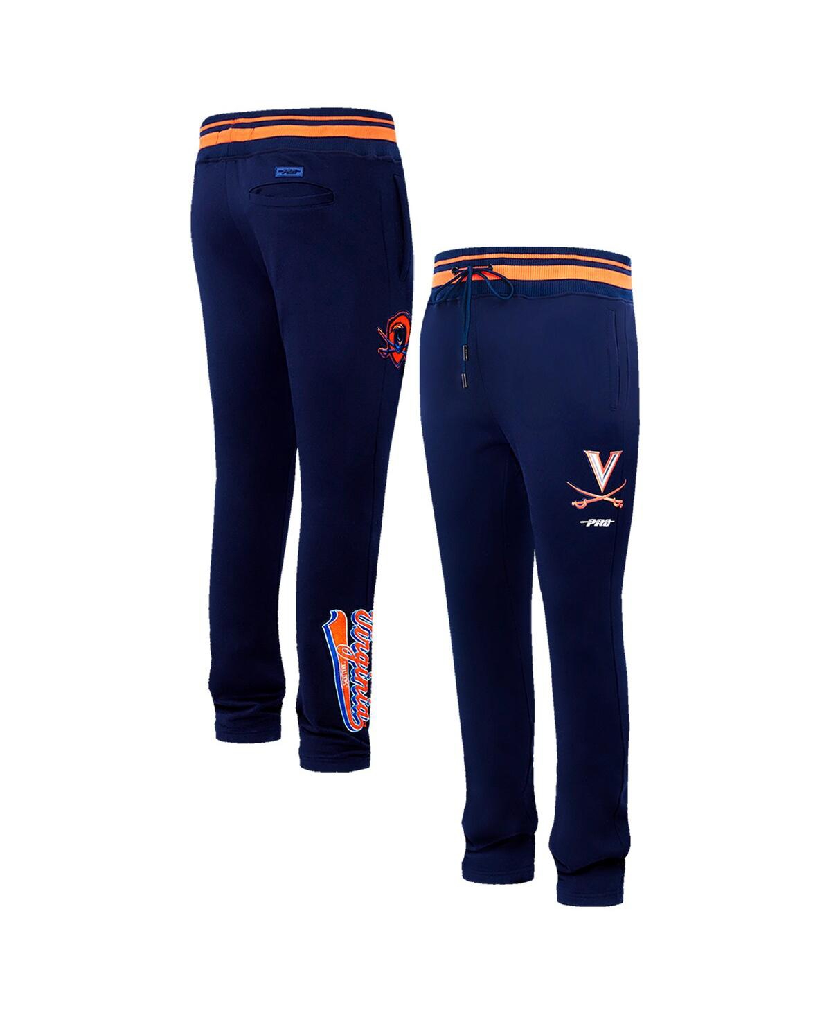 PRO STANDARD MEN'S NAVY VIRGINIA CAVALIERS SCRIPT TAIL FLEECE SWEATPANTS 