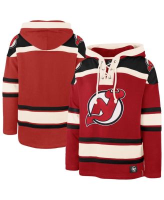 '47 Brand - Men's Red New Jersey Devils Big Tall Superior Lacer Fleece Pullover Hoodie